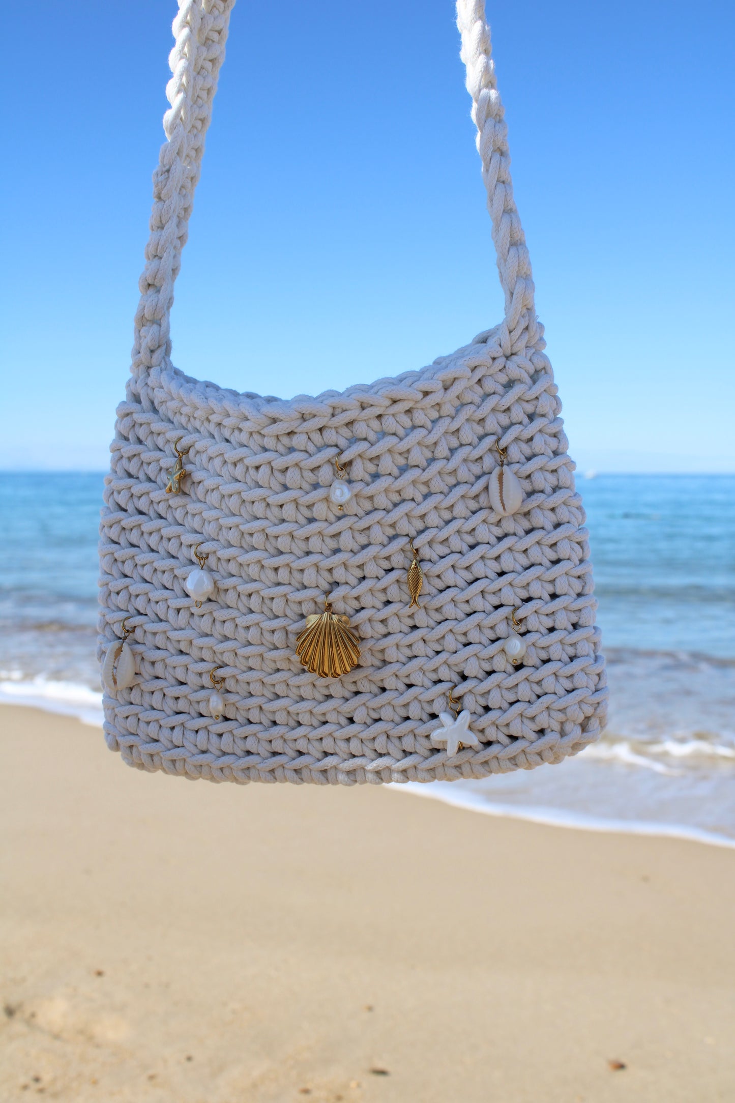 BAHIA Sac crochet breloques