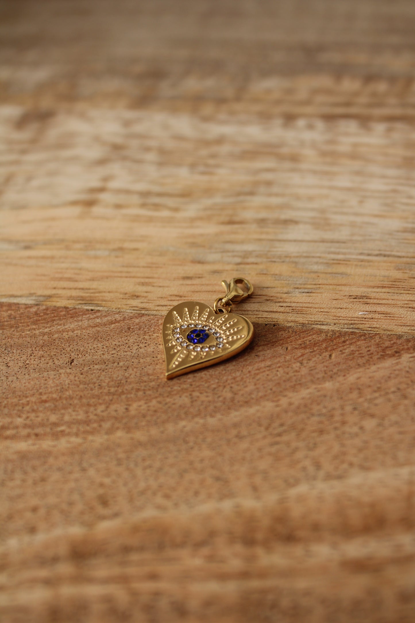 Charm Coeur bleu strass
