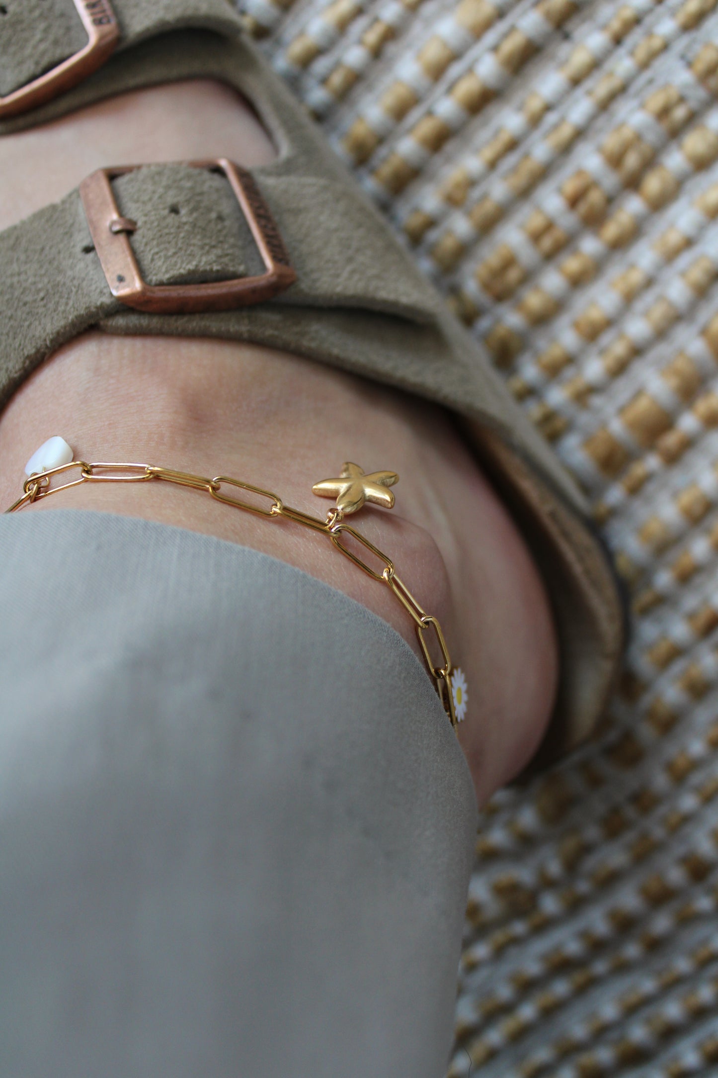 Bracelet De Cheville Doré | Personnalisable