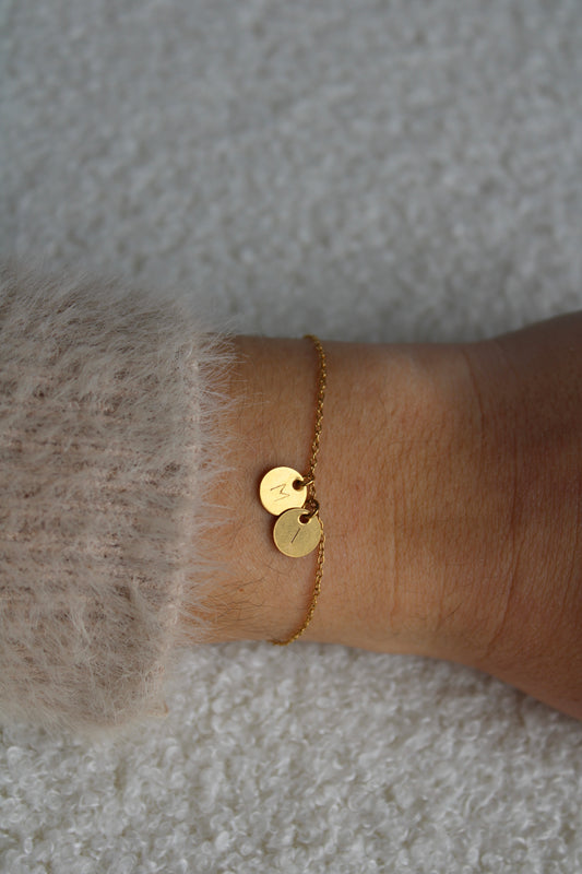 Toi et Moi I Bracelet 2 initiales ☆
