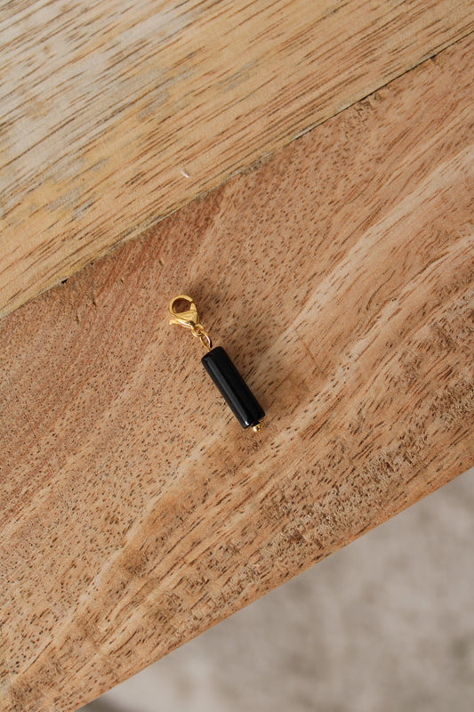 Charm Pierre Onyx noir