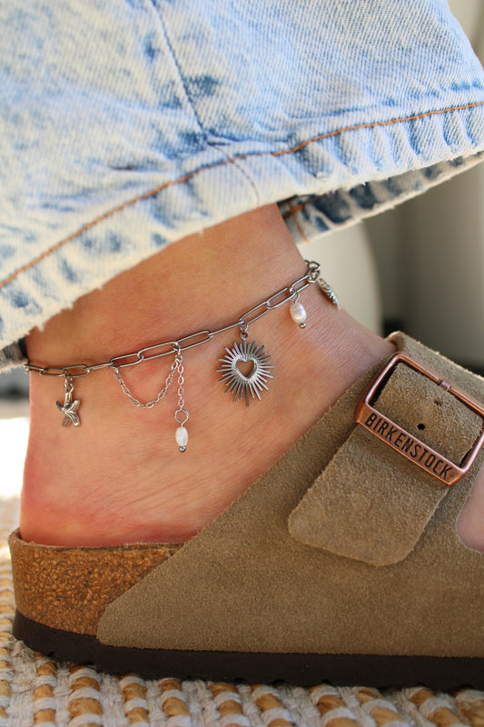 Bracelet De Cheville Argenté | Personnalisable