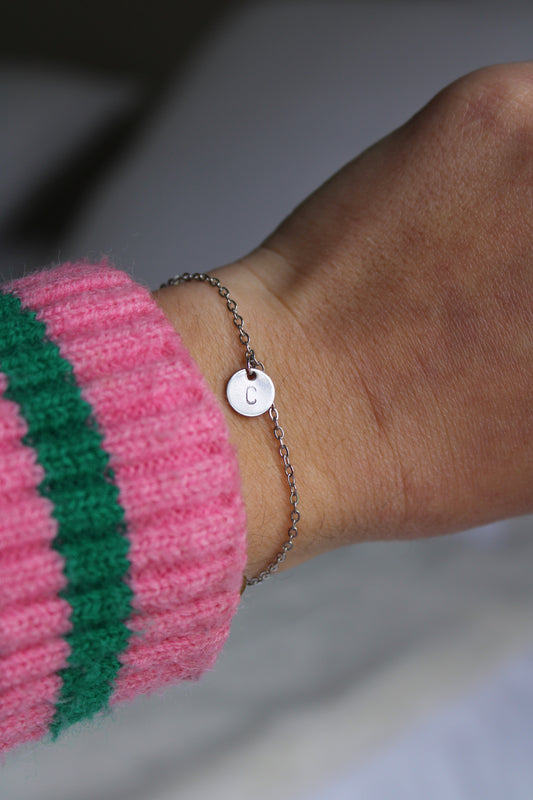 Toi ou Moi ☆ argenté | Bracelet 1 initiale