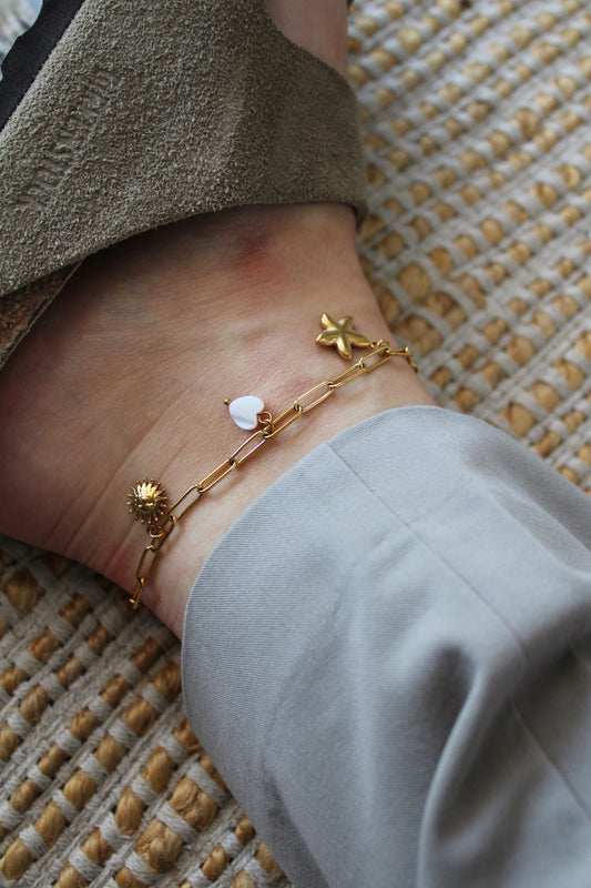Bracelet De Cheville Doré | Personnalisable