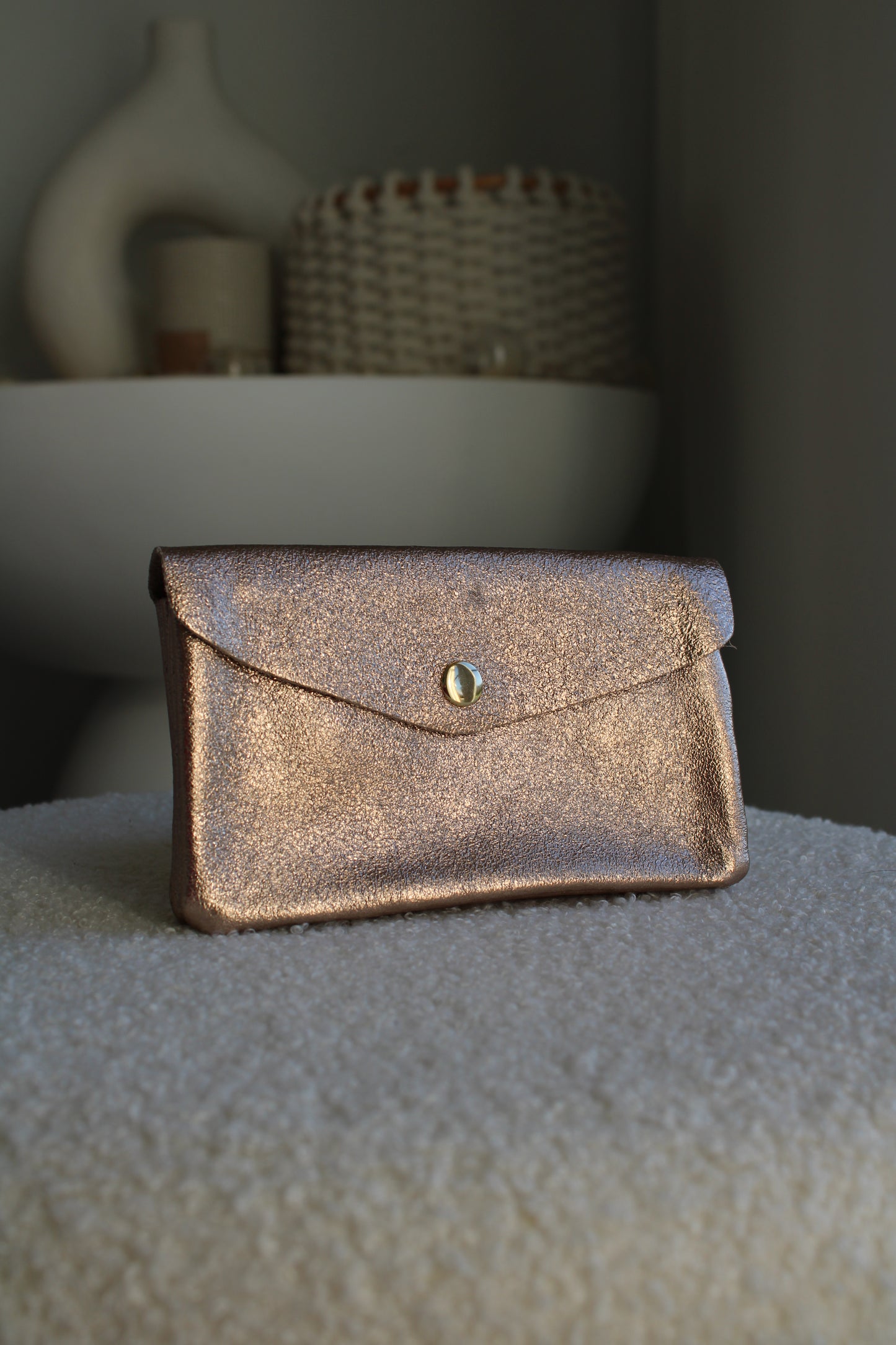 Porte feuille cuir irisé