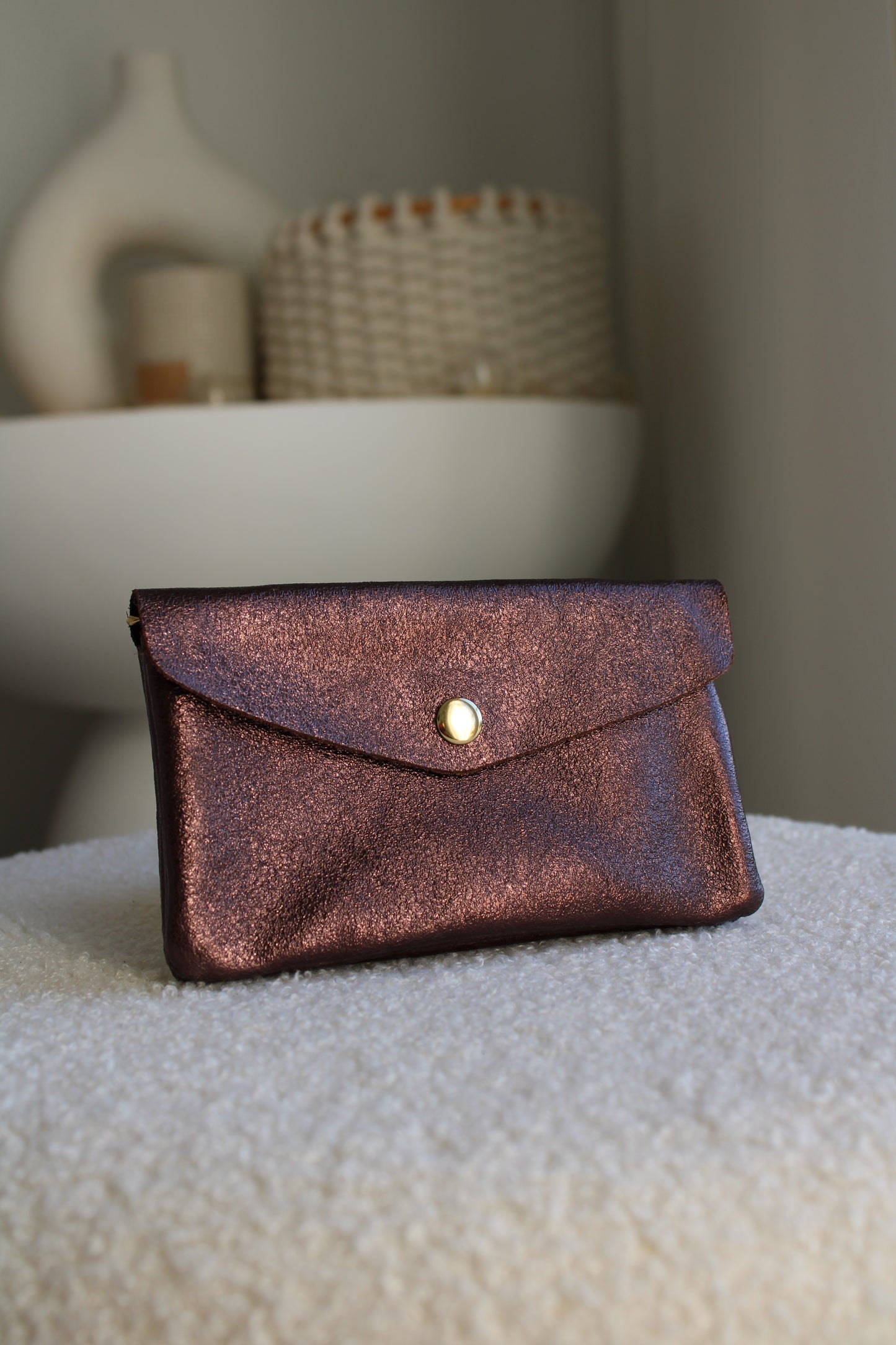 Porte feuille cuir irisé
