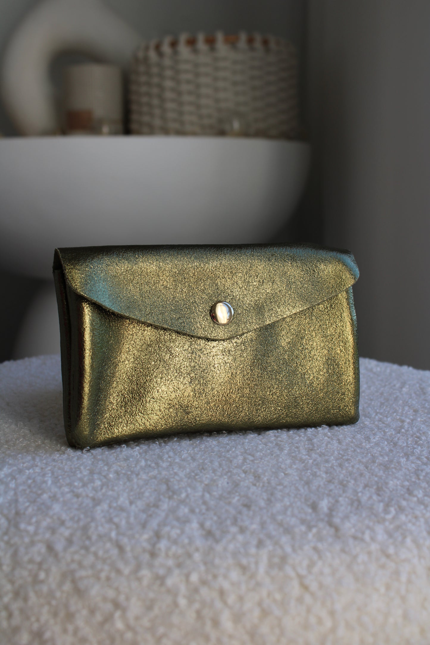 Porte feuille cuir irisé