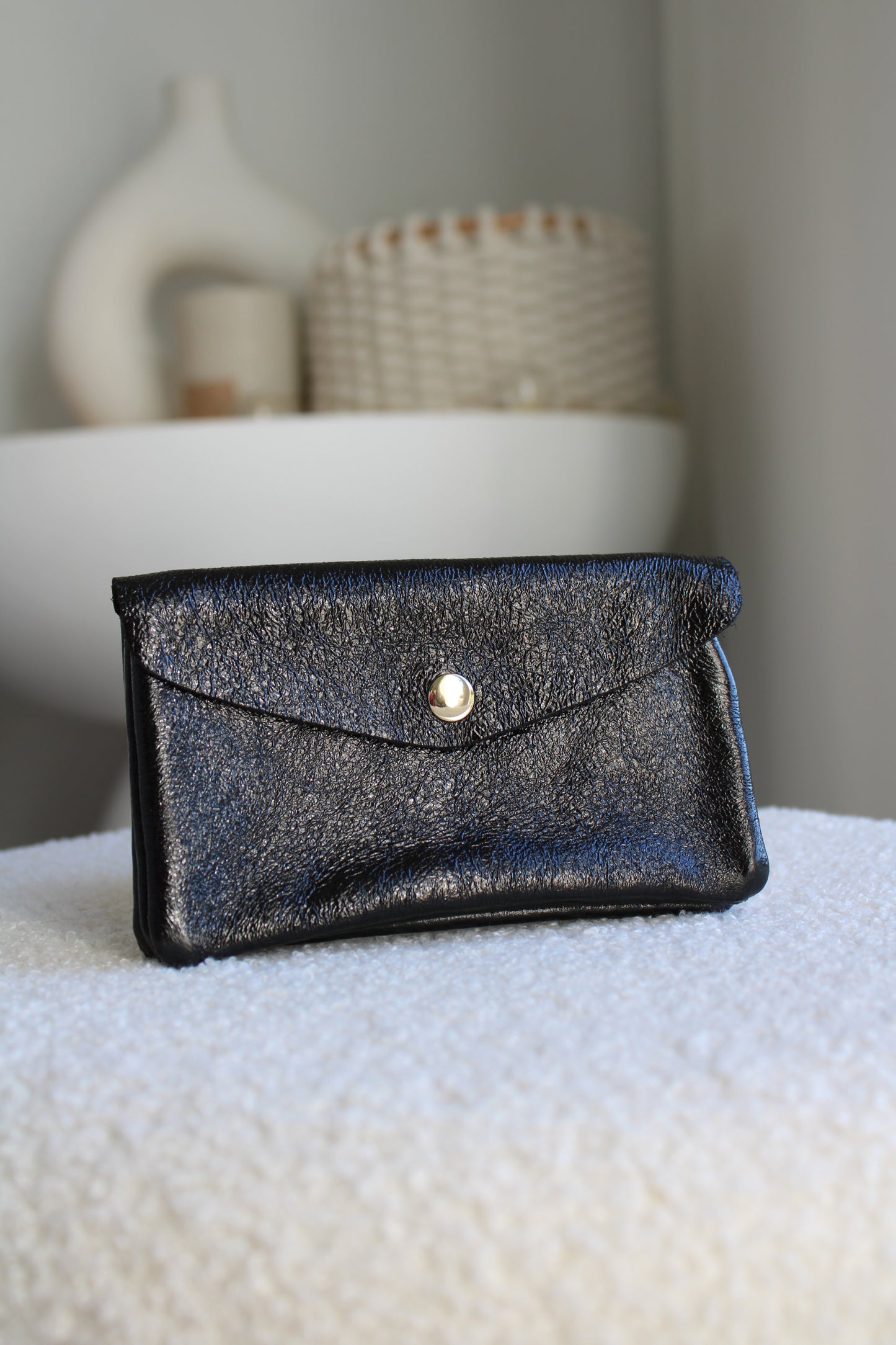 Porte feuille cuir irisé